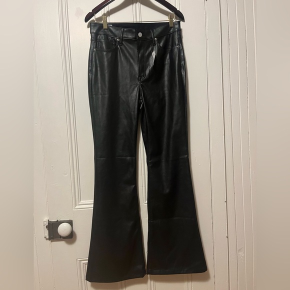 Gap High Rise Vegan Leather '70s Flare Pants, size L - Picture 9 of 11